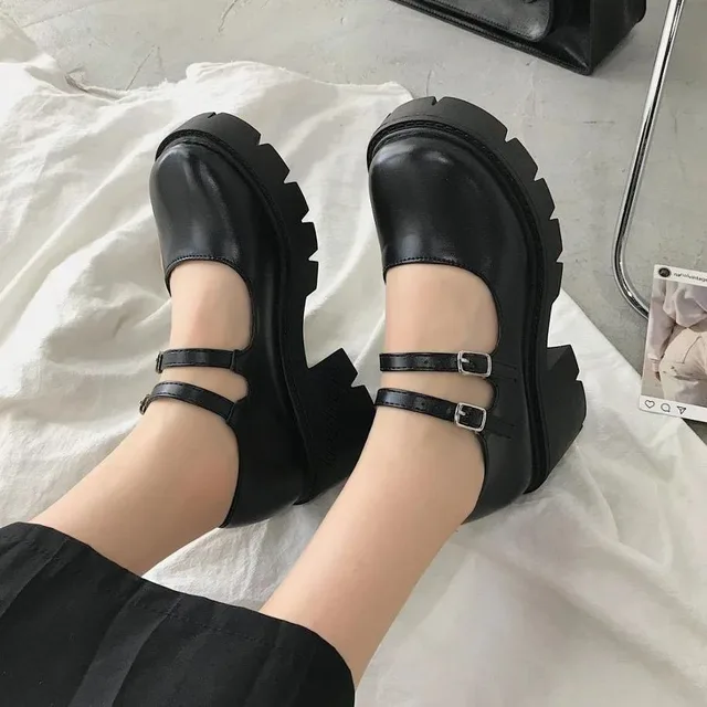 Lolita shoes on heels platform shoes Women's shoes Japanese Style Mary Janes Vintage Girls High Heel Student shoes sandals Pumps 3