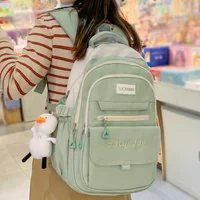 Fashion Women Green Laptop Bags High Capacity Student Lady Cute Book Backpack Female Travel Nylon School Bag College Girl Trendy 1