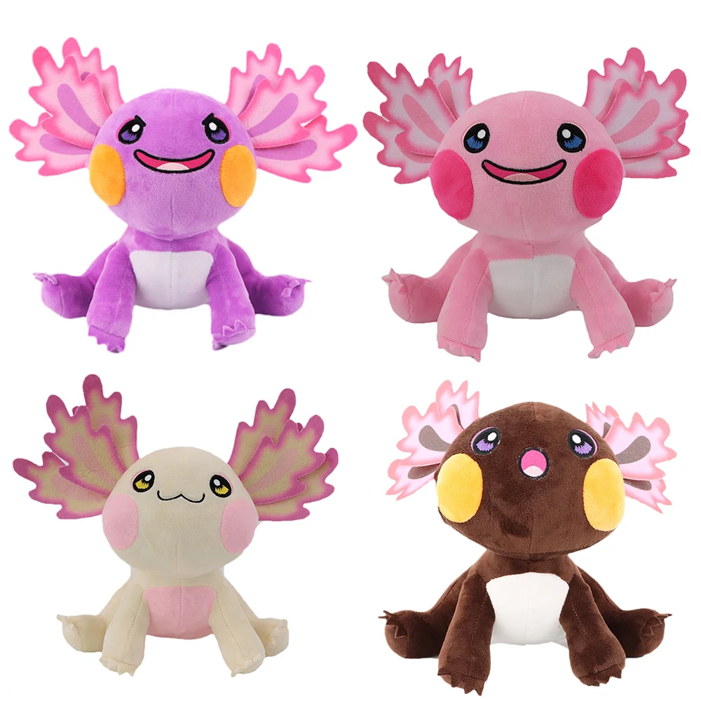 

27cm Kawaii Axolotl Plush Toys Soft Stuffed Plush Animal Cartoon Plushie Axolotl Dolls Kids Adults Halloween Gift Toy Home Decor