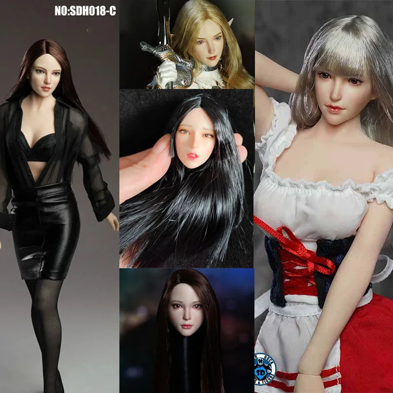 

Super Duck 1/6 Female Soldier Suntan Pale Head Sculpt SDH017 SDH025 SDH024 SDH027 SDH032 SDH030 For 12"TBL PH Action Figure Body