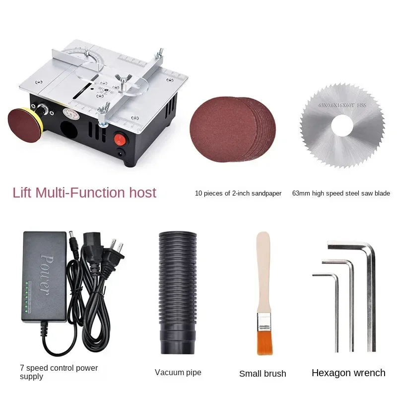 Precision desktop miniature table saw DIY acrylic PCB aluminum alloy cutting machine mini model small chainsaw