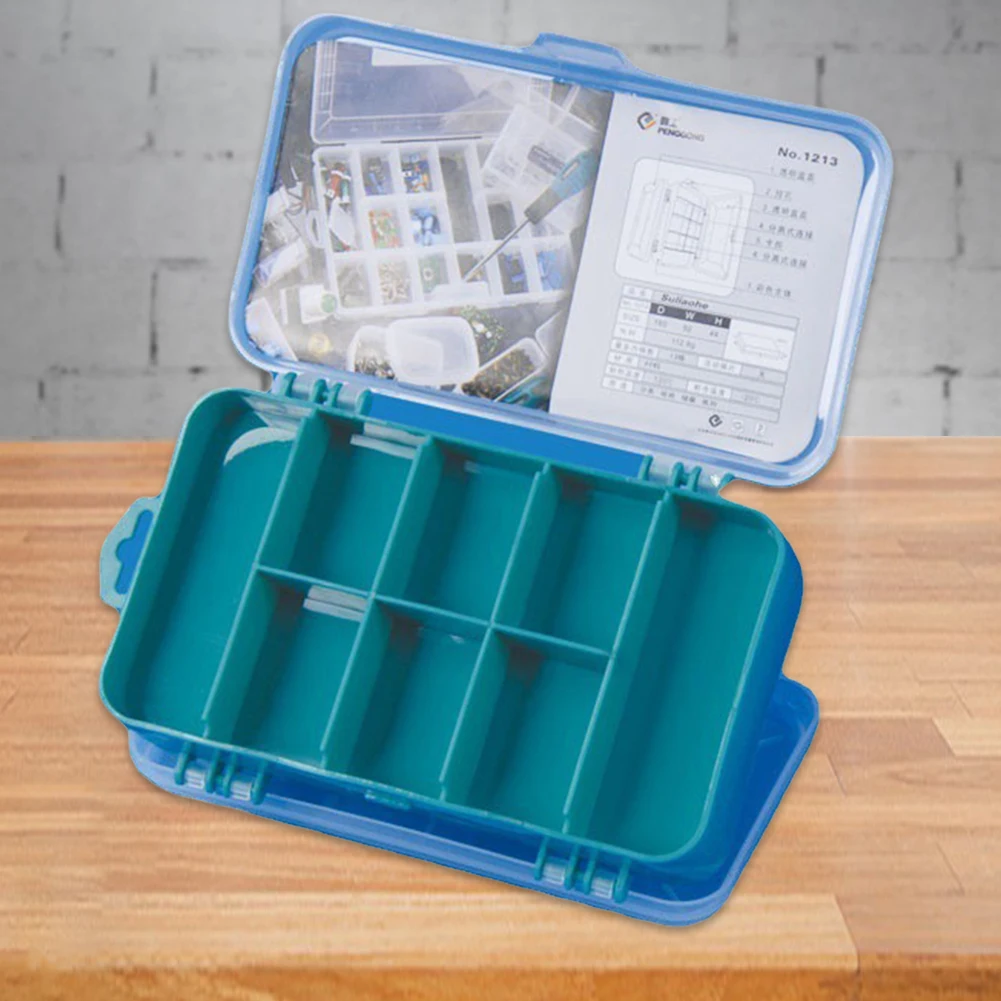 Double-Side Hardware Organizer Box Multifunctional Plastic Tool Organizer Compartment for Nuts Bolts Screws Nails Small Hardware