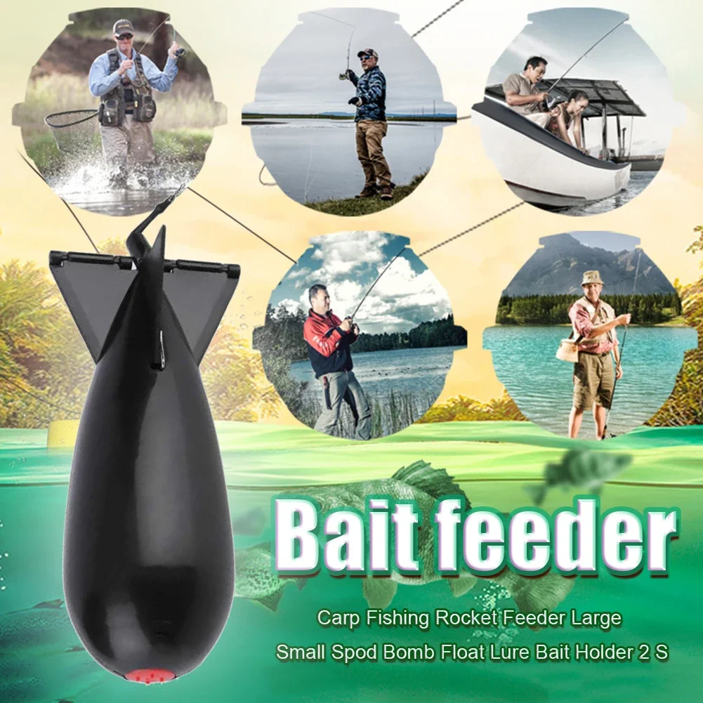 1-10PCS Carp Fishing Rocket Feeder Spod Bomb Float Lure Bait Holder Container Spomb Pellet Feeders Position Fishing Accessories