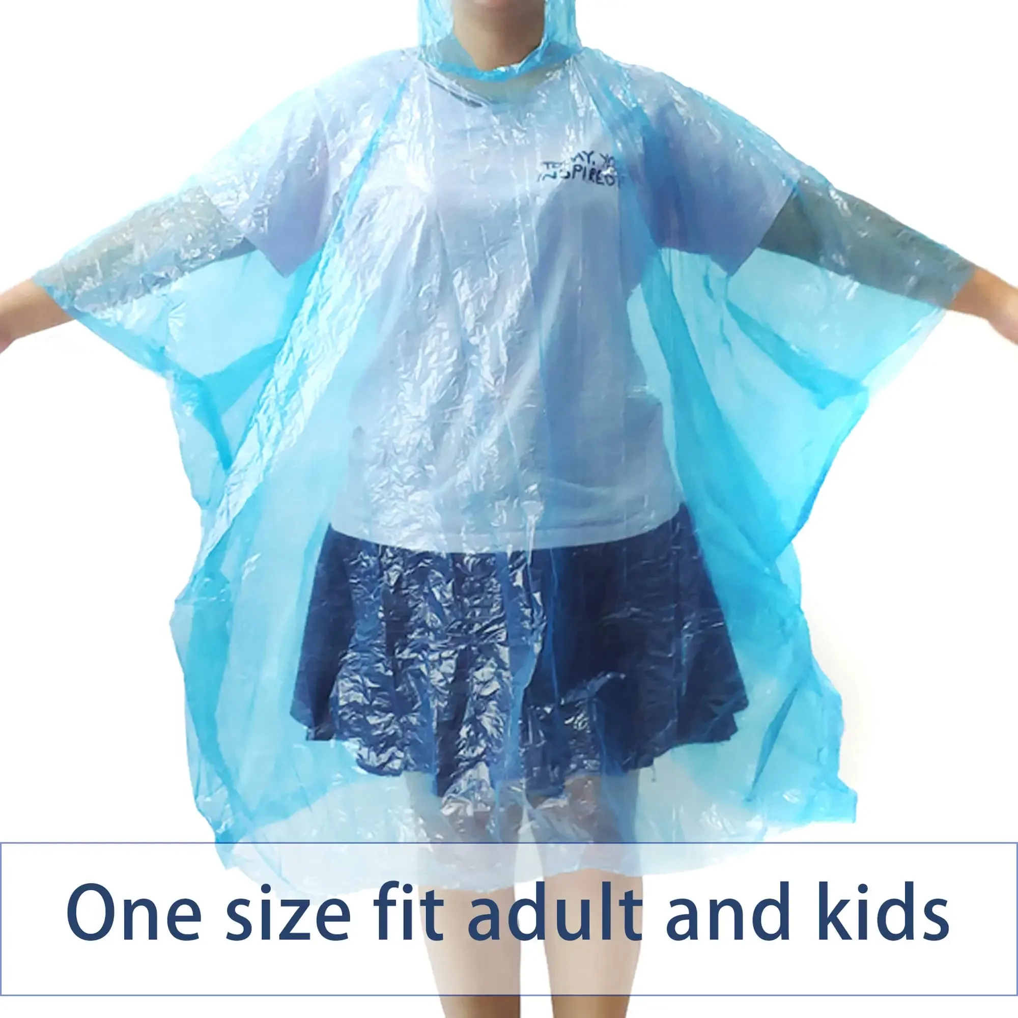 Raincoat Poncho 1PC Portable Disposable Emergency Raincoats in Ball with Hook Plastic for Travel Outdoor