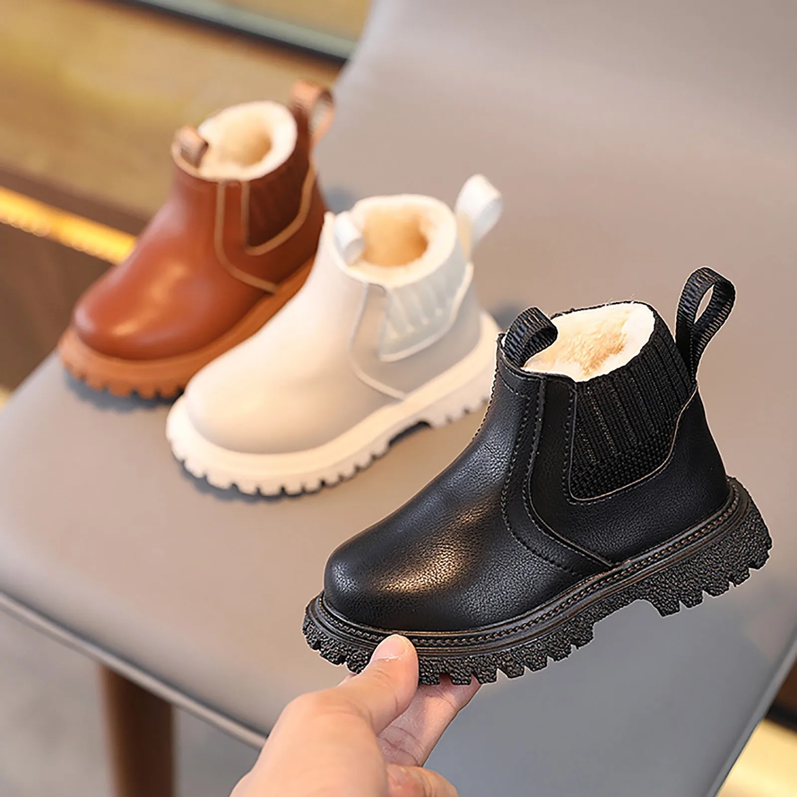 Children Boots Non Slip Breathable Nude Boots For Childrens Autumn Winter Baby Kids Short Boots Super Warm Soft Comfort Boys Girls Shoes