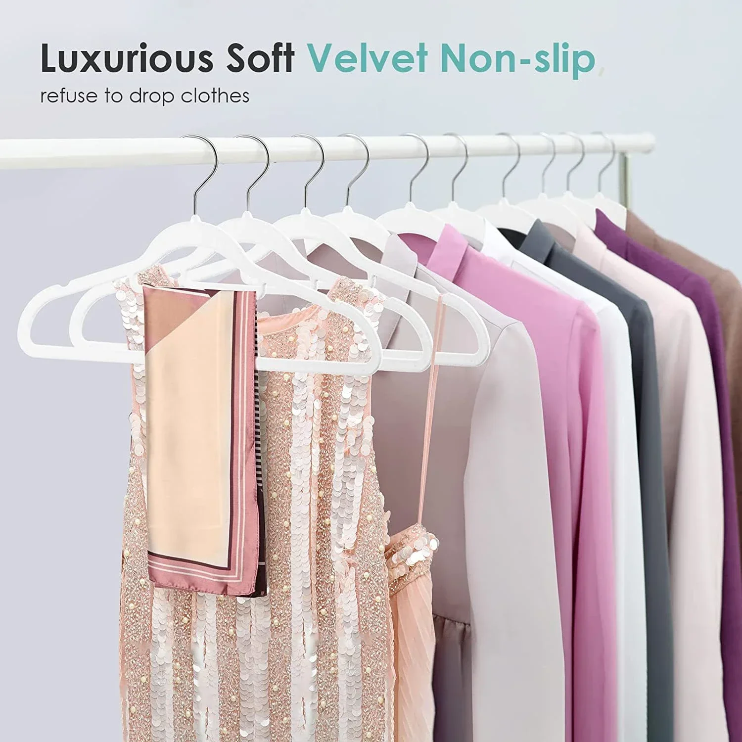 Garment Hooks 41CM ABS Flocking Non-slip Hanger