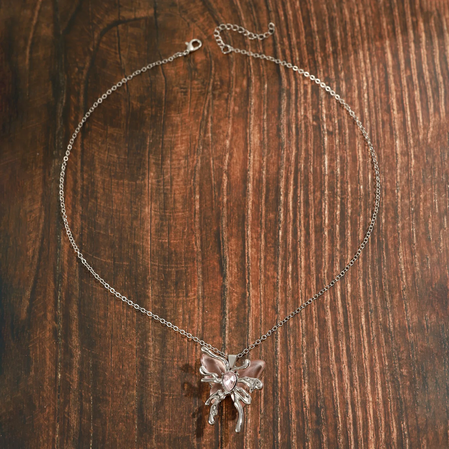 Y2K Pink Butterfly Necklace quality assurance