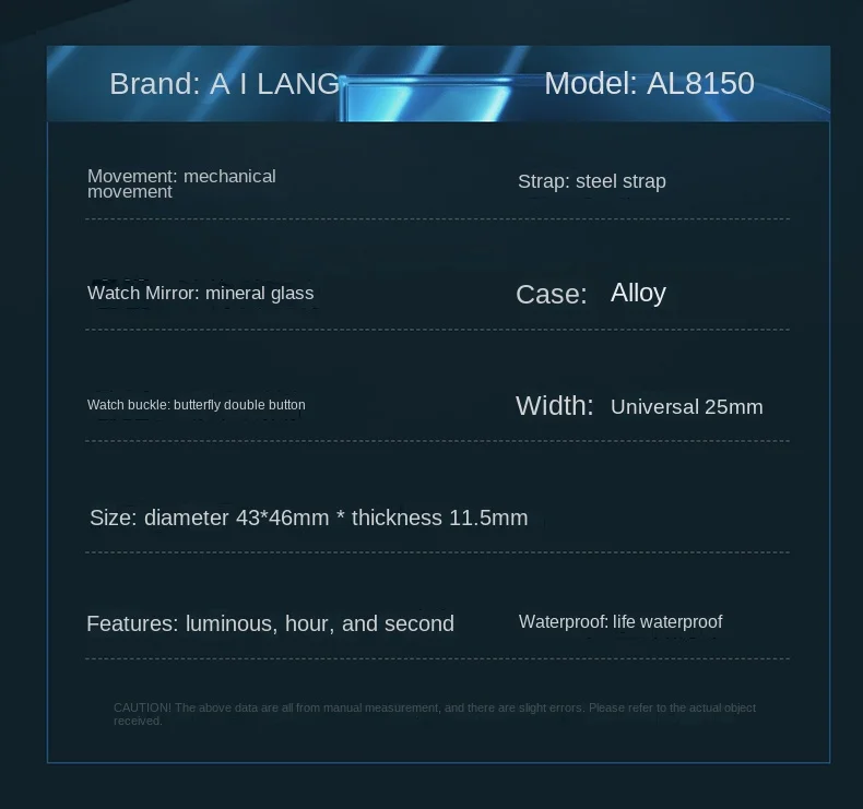 AILANG Sport es for Men Luminous 3ATM Waterproof Automatic Mechanical Genuine Stainless Steel Wrist_voghion.com