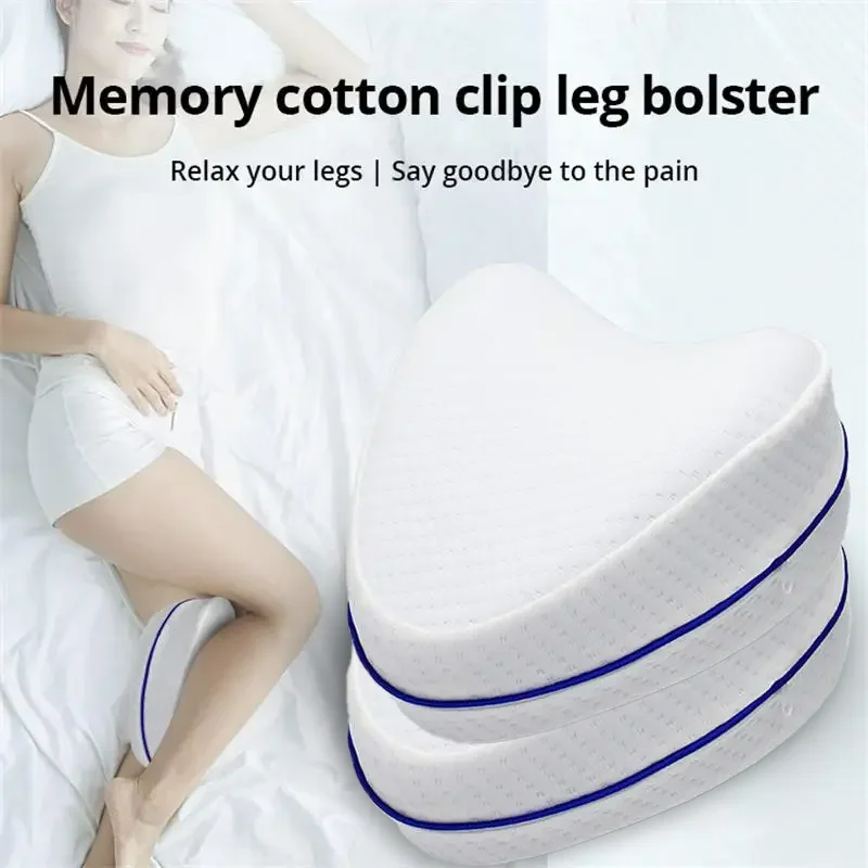 Body Memory Cotton Leg Pillow Home Foam Pillow Sleeping Orthopedic Sciatica Back Hip Joint for Pain Relief Thigh Leg Pad Cushion