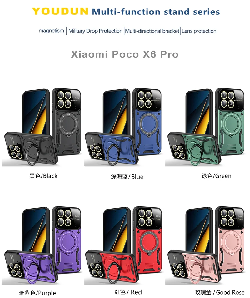 Etui Pour Xiaomi Poco X5 Pro 6.67, Étui Flip portefeuille magnétique Protection Cas,Vert Housse