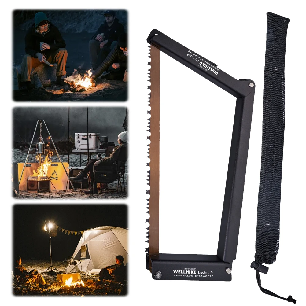 Folding Saw with Storage Bag Portable Wood Saw Aluminum Alloy Cutting Tree Hand Outdoor Hiking Survival Tools