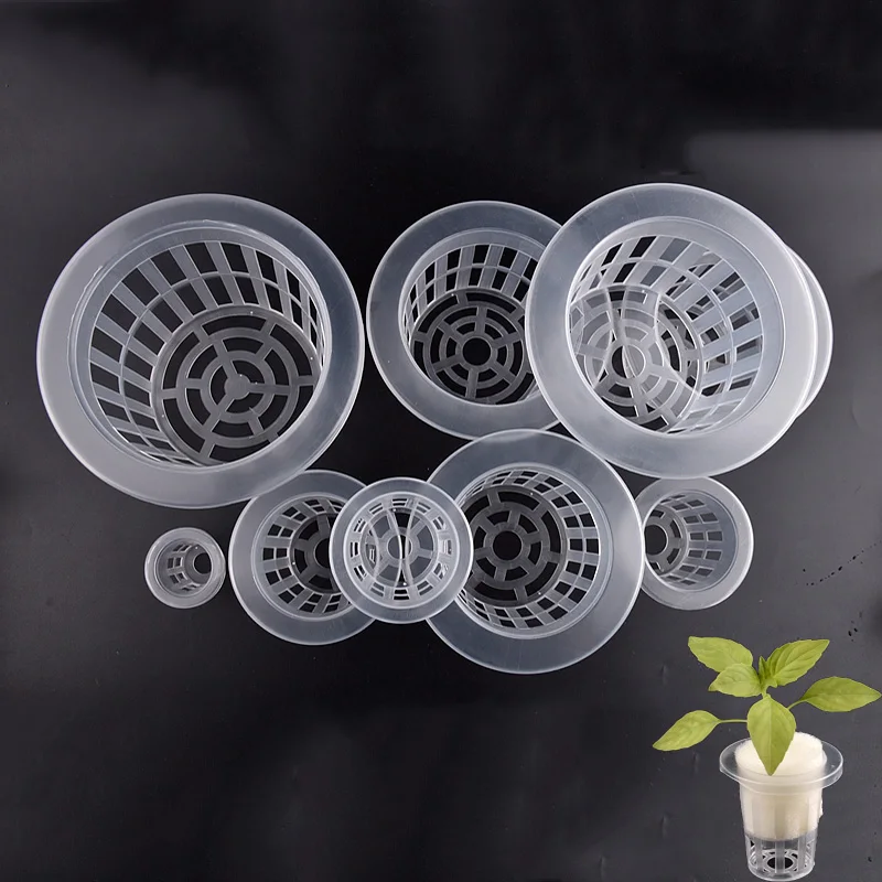 10pcs Hydroponic Planting Basket Air Permeable Seedling Raising Basin Plastic Planting Mesh Pots Garden Vegetable Soilless Grow