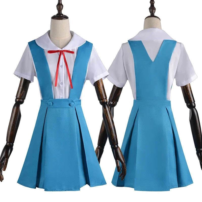 Neon Genesis Evangelion Asuka Langley School Uniform Cosplay Costume