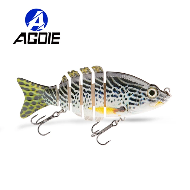 Agoie 10cm 20g Swim Bait Pike Lure Bass Fishing Tackle Professional Hard  Lures Fishing Saltwater Articulated Artificial Bait