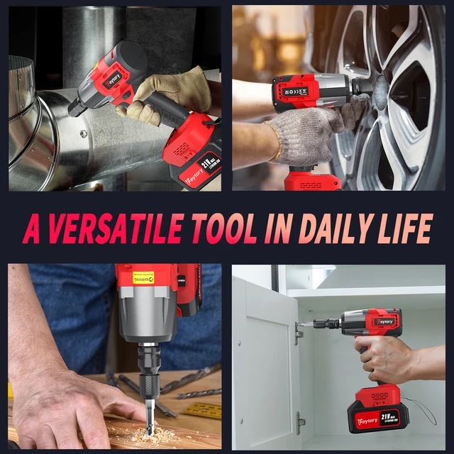 Chiave A Percussione Elettrica 520Nm 1/2’’ – 1 Batterie 388V - Foto 8