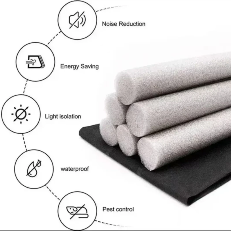 1pc Windproof Door Seal Strip Leather Keep Out Dust Insects Cold Air Insulate Soundproof Home