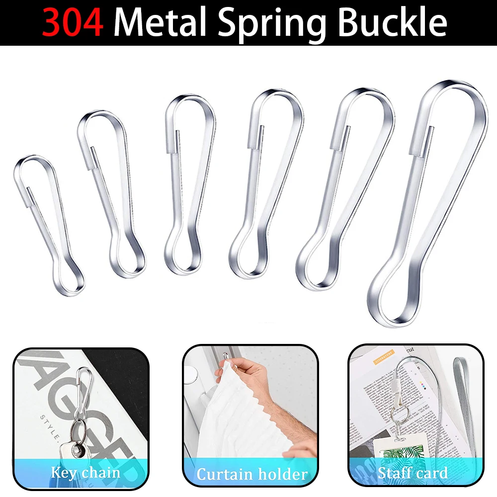 Spring Buckle Sign 304-Stainless-Steel-Spring-Hook-Chain-Buckle-Zipper-Buckle-Used-for ...