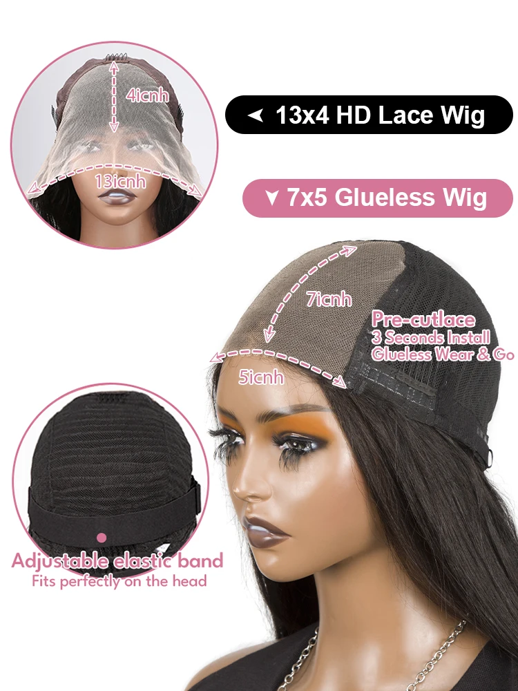 30 40 Inch Body Wave Lace Front Human Hair Wigs Brazilian 7x5 13x4 HD Wavy Loose Wave Lace Frontal Wigs For Women Pre Plucked