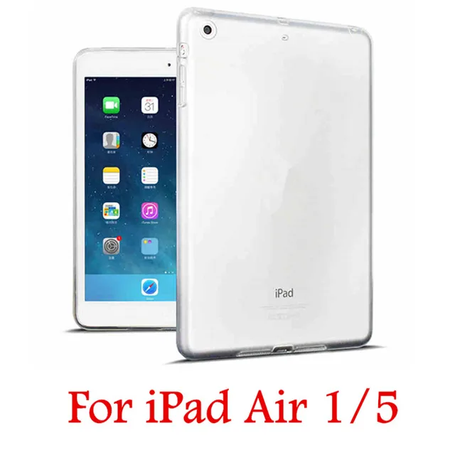For New iPad 9.7 2017 2018 Case TPU Silicon Transparent Slim Cover for iPad Air 2 Air 1 Pro 10.5 Mini 2 3 4  Coque Capa Funda Air 1