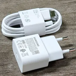 Samsung 25W Super Fast USB - C Power Adapter - White - EU With Cable