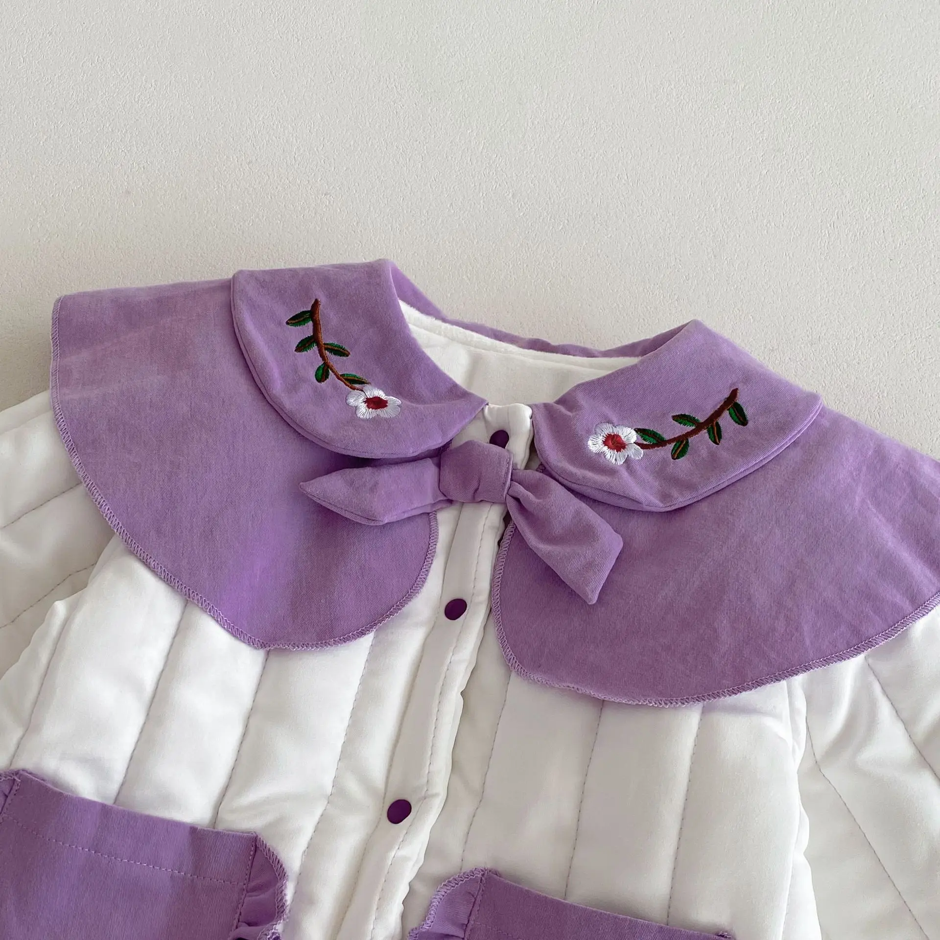 Winter Newborn Infant Baby Girls thickened onesie girl baby clip cotton Rompers Kids Onepiece Fashion Baby Clothing