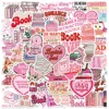 50PCS Pink Smut Bookish Reader Sticker Aesthetic Love Cute Girls Decals for Kindle Ipad Phone Laptop Diary Decor Sticker Pack 1