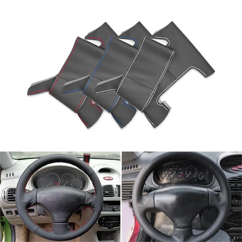 

Перфорированная кожа из микрофибры для тюнинга автомобиля, чехол на руль, отделка для Peugeot 206 1998 - 2005 206 SW 2003 - 2005