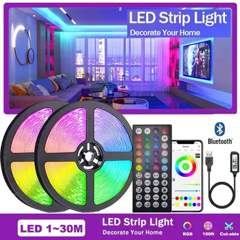 LED 스트립 라이트 USB RGB 5V 와이파이 아이스 테이프, 블루투스 LED 밴드, 침실 장식, 5050 5m, 10m, 15m, TV LED 백라이트, 크리스마스용