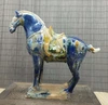 Collect China Ceramics Tri-Color Glazed Pottery Tang Dynasty War-horse Statue 1