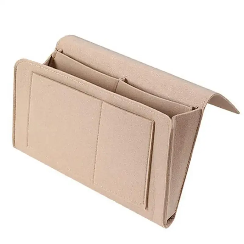 

Bedside Sofa Storage Bag Felt Bed Storage Organizer Hanging Bag Holder Book Phone Tablet Cables Remote And Water Bottle Holder