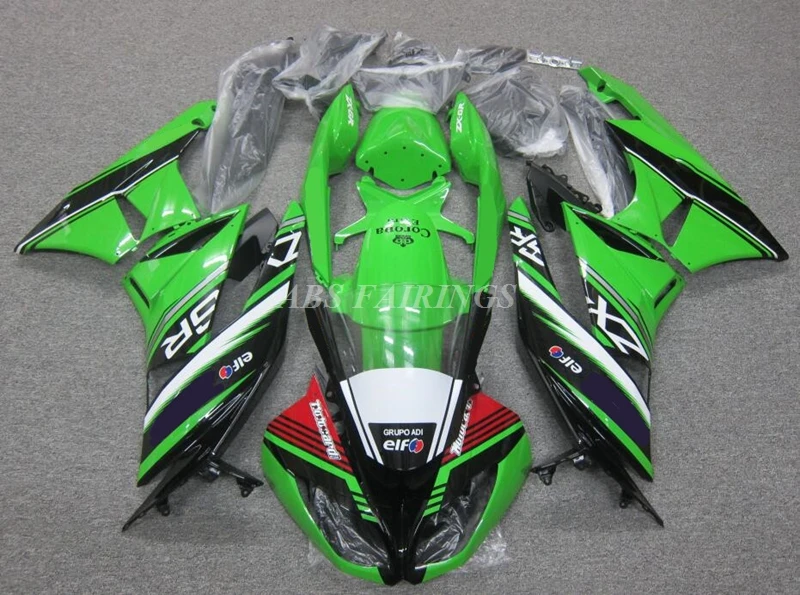

4 подарка, новый комплект обтекателей из АБС-пластика, подходит для KAWASAKI ZX-6R ZX6R 636 2009 2010 2011 09 10 11 12, кузов под заказ, красный, зеленый