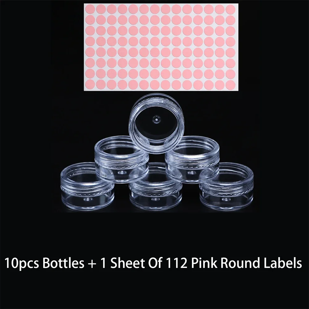 3 Grams Sample Containers With Lids Labels Small Mini Tiny Clear Acrylic  Plastic Sample Jars For Cosmetic Creams Beads Jewelry