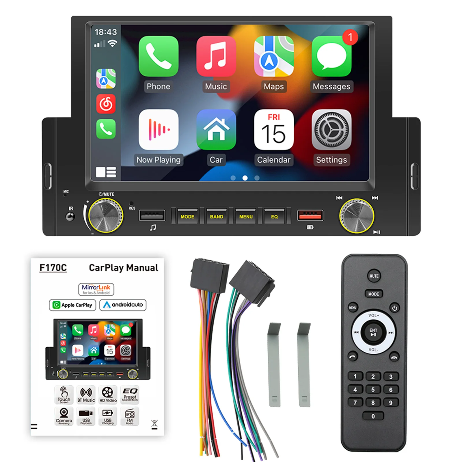 

6.2 Inch Car MP5 Player HD Large Screen CarPlay Multimedia Player Android Auto MirrorLink Mobile Internet Car Audio