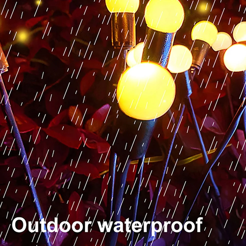 1pc 6/8/10LED Pack Solar Firefly Lights,Upgraded Solar Garden Lights Outdoor Waterproof Solar Swaying Landscape Outdoor Lights ﻿ 3