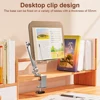 Book Stand for Reading with 360° Rotating Base Recipe Book Holder with Elastic Page Clip for Music Scores Recipe Tablet Laptop 4