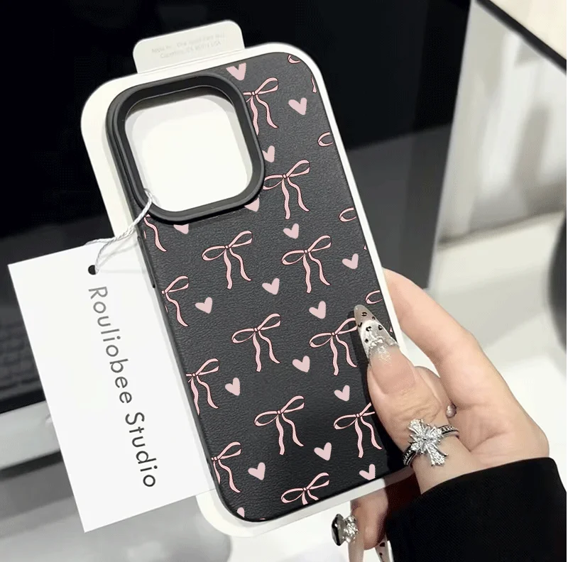 Romantic Bowknot Cherry Lychee Phone Case Cover