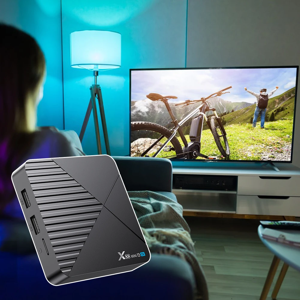 Voice Remote Mini Smarts TV Box Multiple Use Medias Player TV Box For Home Bedroom