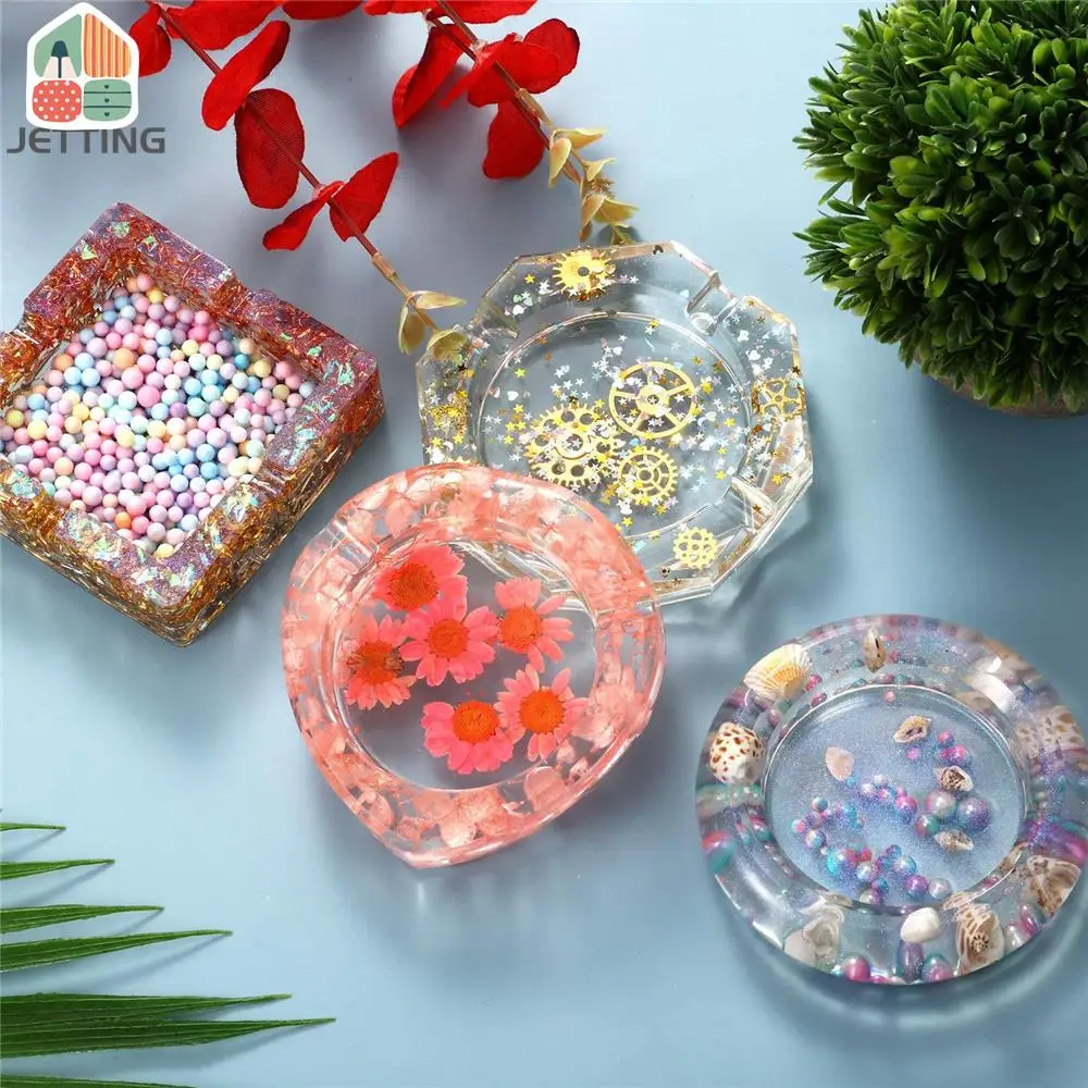 Silicone mold square round ashtray resin tray for making DIY art crafts home decoration
