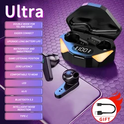 Next - Gen TWS Wireless Earphones: Low Latency Gaming Headset with Mic (Ultra - Black)