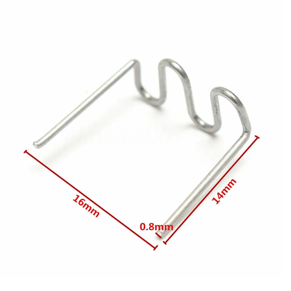 Welding Nail Gun Nails 100pc Hot Stapler Staples 0.8/0.6mm For Plastic Welder Hot Welding Machine Bumper Car Repair Kit