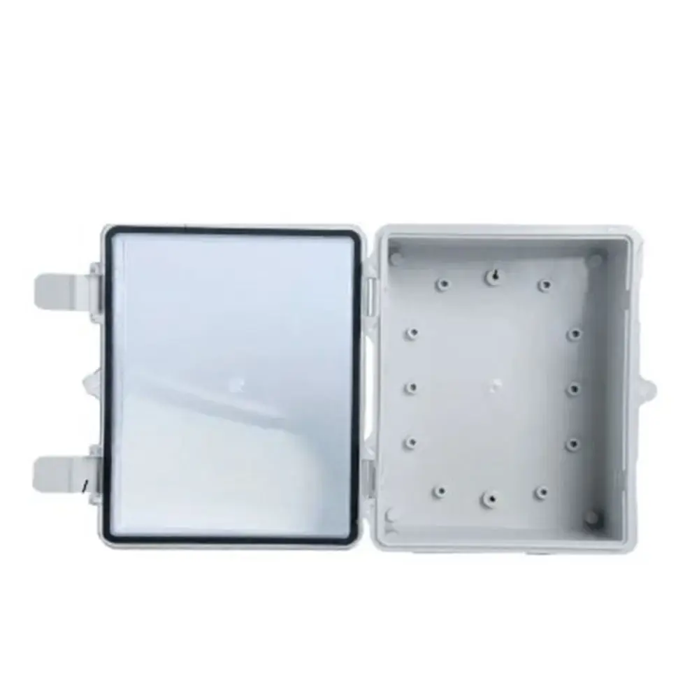 IP67 Electrical Junction Box Enclosure With Hasp Waterproof Outdoor Sealed Switch Power Case White Plastic Distribution Boxes