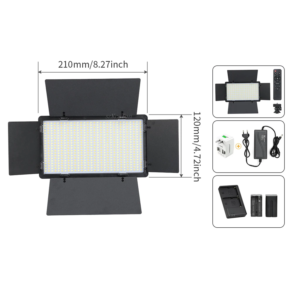 Moman Panneau LED Lumière Vidéo, Photographie Light Bi-Colore