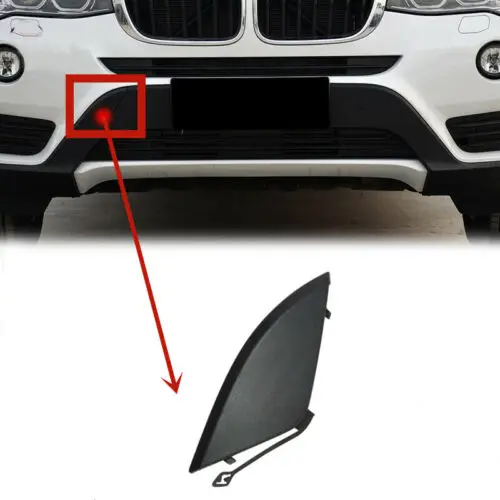 

Tow Eye Cap Tow Hook Cover Primed Black Replacements Stable Strong 51117338474 ABS Plastic Accessories Front Bumper