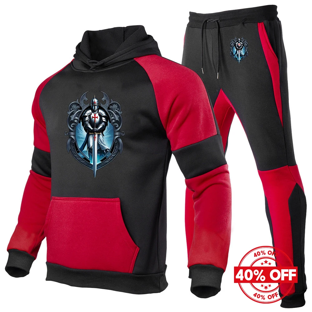 Mens Knights Templar Hoodies and Sports Pants Suits