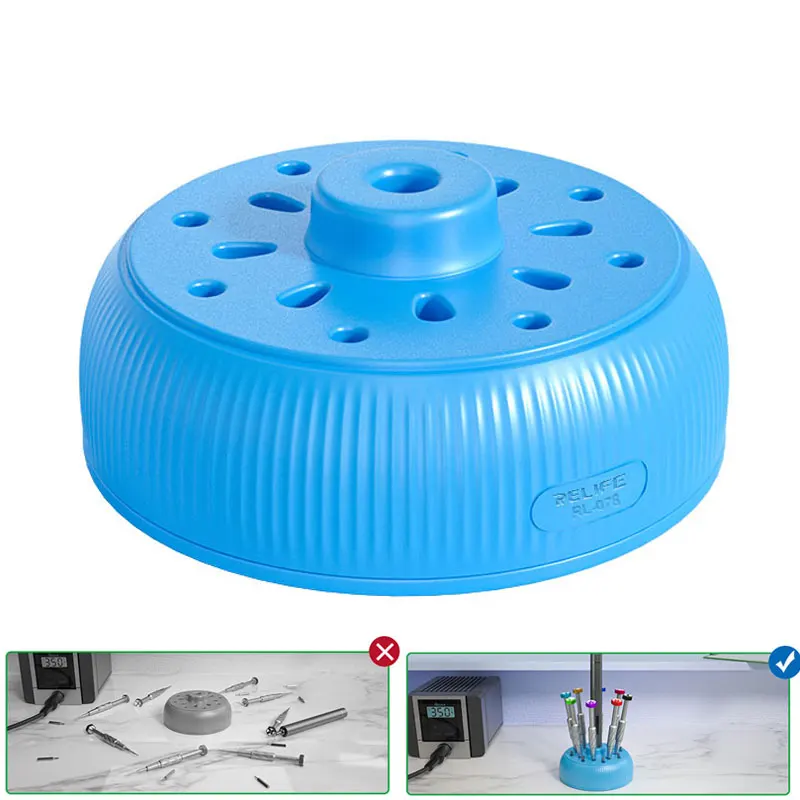 RELIFE Multifunctional Screwdriver Bit 360°Rotary Box Magnetic ABS Plastic Storage Phone Repair Parts Too