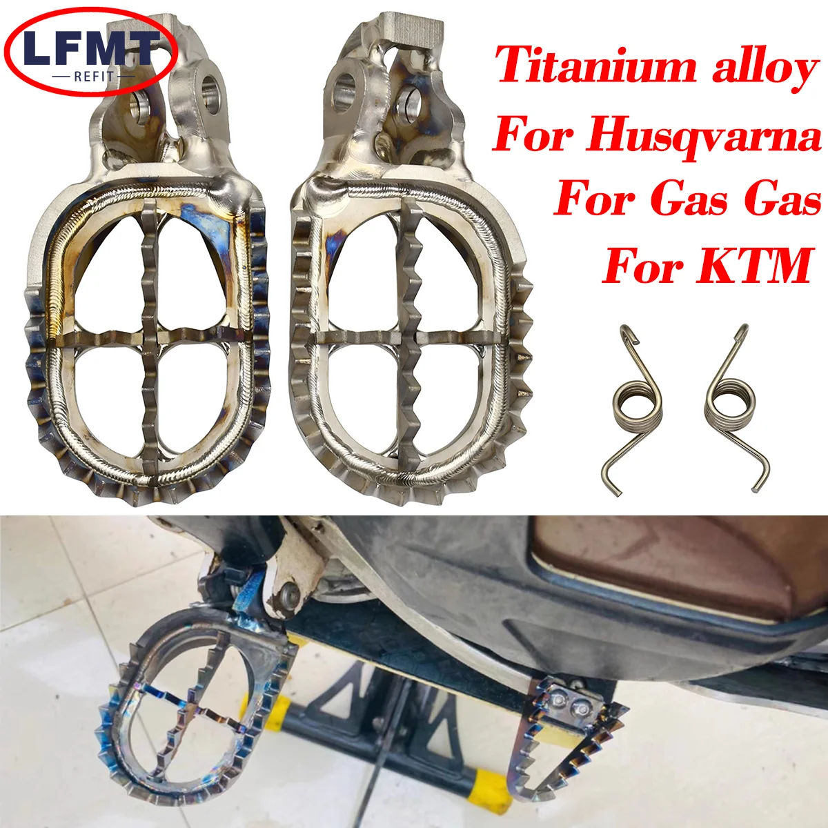 

Motorcycle Foot Pegs FootRest Footpegs Rests Pedals For Husqvarna TX TC FC FXFE For KTM EXC EXCF XC XCF SX SXF 125-530 2016-2023