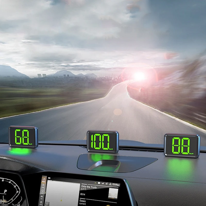 디지털 속도계 자동차 GPS HUD 헤드업 디스플레이, 고화질 LED GPS 속도 계량기, 모든 차량 트럭용 과속 경보