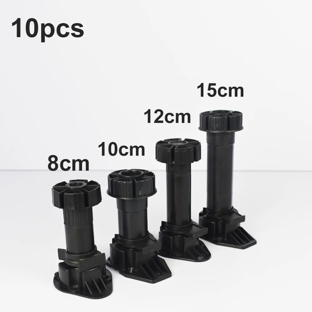 

2021 New 10pcs Adjustable Height Cupboard Foot Furniture Leg For Kitchen Bathroom TV cabinet tables chairs wardrobes sofas