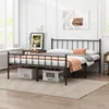 Frame-Classic Metal Platform Bed Frame, Mattress Foundation with Steel Slat Support, Under Bed Storage, No Box Spring Needed 6
