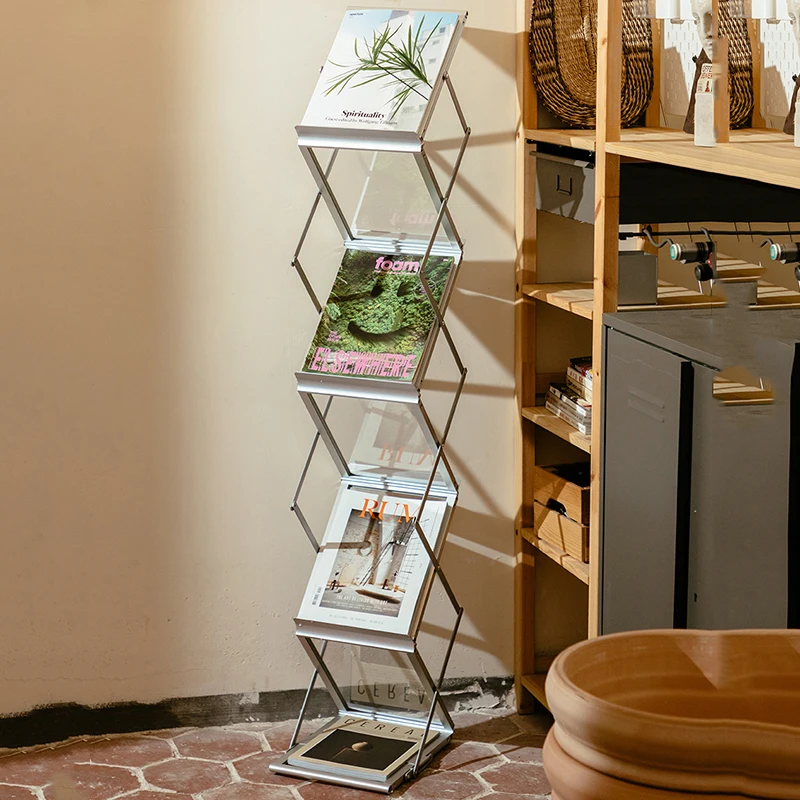 Fold Storage Magazine Rack Stand Show Home Filing Newspaper Shelf Vertical Holder Sujeta Libros Estanteria Decoration Furniture